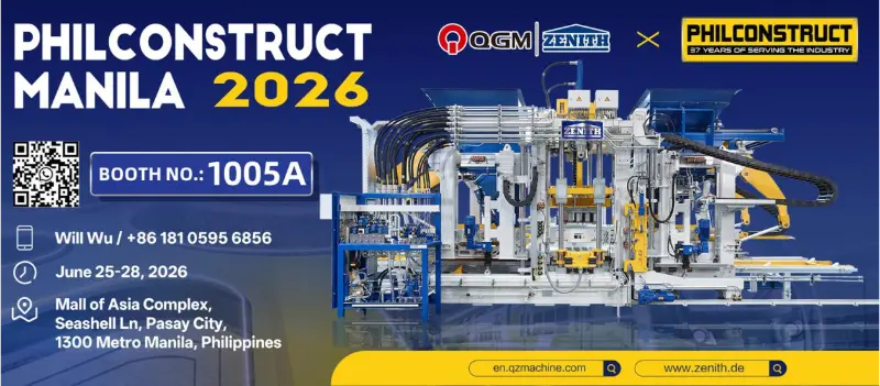 Quangong Machinery Co., Ltd. şirkəti tezliklə Filippin İnşaat Sərgisində Cənub-Şərqi Asiya tikinti materialları bazarında yeni imkanları araşdırmaq üçün sərgilənəcək.